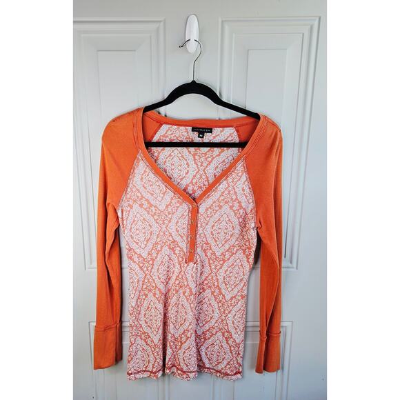 Athleta Tops - Vintage Y2K Athleta Long Sleeve Long Lined Sheer Thin Top Size Medium Orange